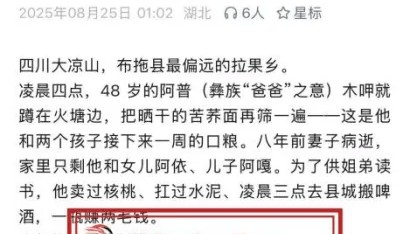 “凉山两姐弟分别考上清华北大借不到学费”系不实信息，当地公安机关已介入