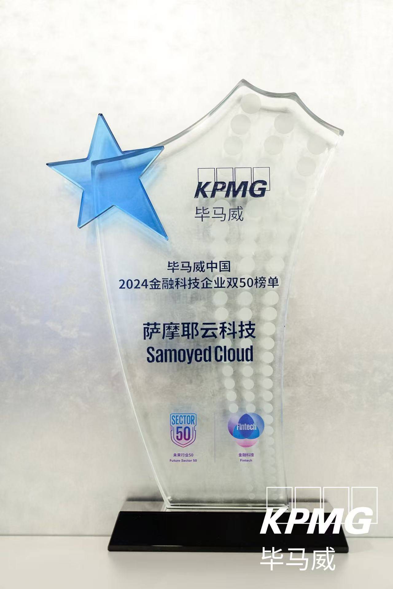 萨摩耶云科技集团入选毕马威中国金融科技企业双50榜单