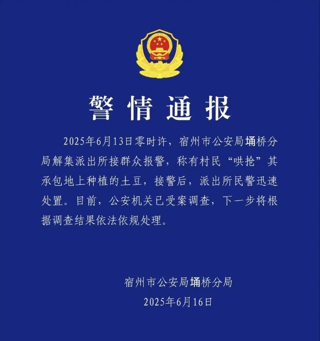 安徽宿州种植户500亩土豆遭“哄抢”,参与者将面临何种处罚?