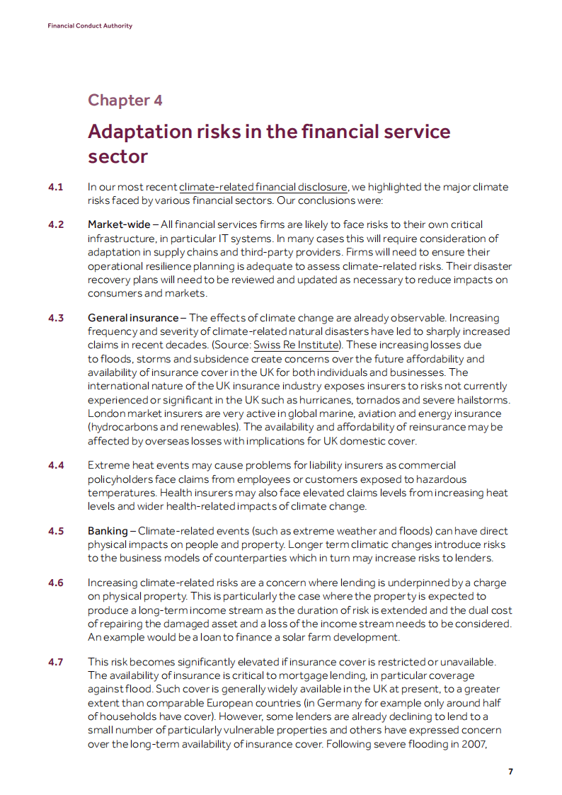 英国金融监管局:金融行业气候适应报告(英文版)
